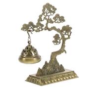 minkissy Bruciatore Di Incenso in Stile Cinese Con Catena Decorazione Per Salone Di Massaggi Thailandese Decorazione Per La Casa Bruciatore A Cono Sospeso in Lega Nera