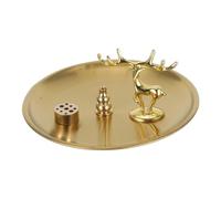 minkissy Bruciatore di Profumo Antico in Ottone con 9 Fori, Supporto Metallico Stabile e Versatile per Hotel e Studi, Design Moderno con Orientale
