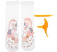 minkissy Calzini per Riflessologia Plantare con Grafici di Agopressione Strumenti per Massaggio sui Punti di Agopuntura dei Piedi Calzini Traspiranti e Confortevoli