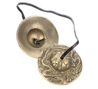 minkissy Campana per Piatti in Rame Ritmico Strumento Percussione per Meditazione Cerimonie Religiose e Yoga Facile da Trasportare Toni Armonici Materiale Robusto e Durevole