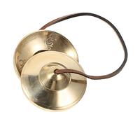 minkissy Campana Per Piatti Vintage in Rame Strumento Percussione Per Meditazione Campanello Da Mano Per Yoga