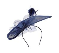 minkissy Cappello A Rete Copricapo Anni '20 Cappelli Da Sposa Cappelli Per Donna Copricapo Con Paillettes Per Donna Mini Cappello A Cilindro Fascia Per Fascinator Blu