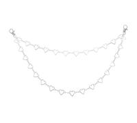 minkissy Catena del Corpo Multilivello Ciondolo a Cuore Pesca in Lega Argento, Elegante e Chic, Comoda da Indossare e Facile da Togliere, per Ballerine e Amiche