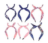 minkissy Cerchietti Per A Forma Di Fiore Per Bambine 6 Pezzi Con Fiocco Motivo Floreale Set Di Cerchietti Per Bambini Per Feste Ed Eventi Casuale