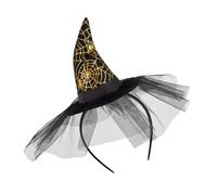 minkissy Cerchietto Festivo Cappello da Strega per Halloween Accessorio Cosplay Resistente e per Feste e Tematiche per Costume da Strega e Altri Eventi
