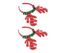 minkissy Cerchietto Per "buon Natale" Coppia Di Cerchietti Con Corna Di Renna Per Costumi Festivi Per Bambini E Bambine