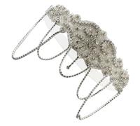 minkissy Cerchietto Per Da Donna Con Catena E Strass Stile Retrò Per Feste Di Matrimonio