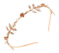minkissy Cerchietto Per Da Sposa Cerchietti Per Da Donna in Foglia Di Metallo Copricapo Da Sposa Per Feste Accessorio Per Da Donna