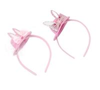 minkissy Cerchietto Per Feste - 2 Pezzi Di Cerchietto Con Orecchie - Pasqua - Materiale in Feltro - Bambini E Adulti