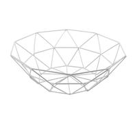 minkissy Cesto per Frutta in Ferro Bianco Funzione di Drenaggio Rapido, Vassoio Porta Snack Versatile per Cucina e Casa, Design Robusto e Moderno