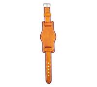 minkissy cinturino per orologio in pelle Guarda cinghie Guarda le cinghie per gli uomini sostituzione moda gruppo musicale Banda d'oro cinturino dell'orologio Giallo