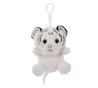 minkissy Ciondolo a portafoglio moneta roba da squalo braccialetto animale braccialetti di tigre portachiavi cosplay Carino braccialetti a animale Peluche bianca