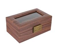 minkissy Cofanetto Portagioielli in Legno Coperchio, 3 Griglie, Cuscino Interno per Orologi e Collane, Compatto e Leggero per Collezione