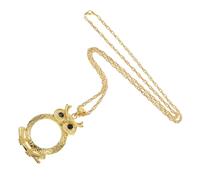 minkissy Collana Ciondolo Forma Di Lente d Ingrandimento Per Lettura Resistente e Comoda Da Indossare Utilizzabile Per Leggere Riparare Ricamare e Osservare