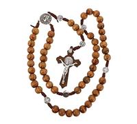 minkissy Collana In Legno Fatta A Mano Collana Con Perline A Forma Di Croce In Oro Collana Con Ciondolo Per Donna Collane Per Donna Bracciali Catena Con Crocifisso Rosari Con Versi