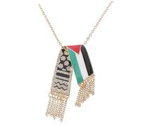 minkissy Collana Sciarpa in Acciaio Palestinese Originale Unisex Ciondolo Decorativo Per Celebrare La Diversità e Mostrare La Solidarietà