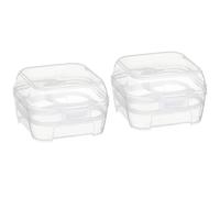 minkissy Contenitore Portauova in Plastica Infrangibile 4 Scomparti, Set 2 Pezzi, Porta-uova Compatto e Portatile per Campeggio, Picnic e Conservazione Frigorifero