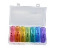 minkissy Contenitore Settimanale per Pillole 21 Scomparti PP Organizer da Viaggio per Medicine e Vitamine Aspetto Elegante