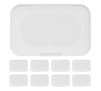 minkissy Coperchio in Plastica Riutilizzabile per Salviette Umidificate Ragazzo Ragazza, Chiusura Ermetica Anti-secchezza, Compatibile Dispenser Porta Salviette, 30 Pezzi Coperchio