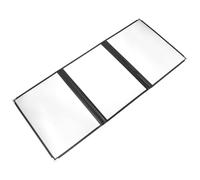 minkissy Copertina per Raccoglitore Menu in Pvc Trasparente, Cartella a Fogli Mobili 3 Pagine 6 Lati, Forniture per Ristoranti e Protezione Menu Cucina Resistente e Capiente