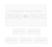 minkissy Copertura in Vetro Trasparente per Interruttore Allarme Antincendio Resistente al Calore, Inserto di Ricambio per Punto di Chiamata Manuale, Set da 6 Pezzi per