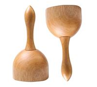 minkissy Coppette Vuoto per Coppettazione 2Pezzi, Strumento di Massaggio per Corpo, Suction Cup For Cupping in Legno