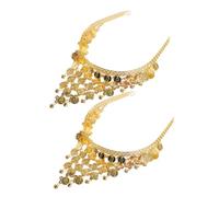 minkissy Copricapo Con Gioielli 2 Pezzi Accessorio Per Per Danzatrice Del Ventre Catena Per Per Servizio Fotografico Di Danza