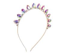 minkissy Copricapo Di Anello Di Cristallini Per Nuziale Floreale Festival Scintilla Abbagliato Ingioiellato Gruppo Musicale Adulto Fascia Strass Nozze Metallo