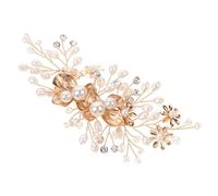 minkissy Copricapo Per Perle Bobby Perla Per Donne Signora Pinna Per Perla Taccasino Da Sposa Accessori Per Da Sposa Per Le Donne Lega Di Zinco Golden