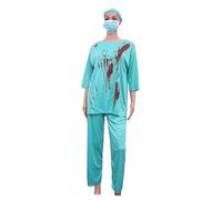 minkissy Costume per gli oggetti dell'infermiera per prestazioni costume halloween costumi costume del sangue costume morte Halloween Blu