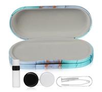 minkissy Custodia Per Occhiali Viaggio in Floccato Custodia Per Riutilizzabile in Materiale Pu Contenitore Per Occhiali e Integrato