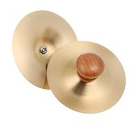 minkissy Cymbali da Dito per Ragazzo Ragazza 2 Pezzi Strumento Percussione in Rame e Legno per Danza del Ventre e Feste Suono Chiaro e Struttura Robusta