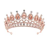 minkissy Da Sposa Strass Sposa Giarrettiere Guest Party In Oro Rosa Bouquet Da Sposa Per La Sposa Fascia Di Cerimonia Nuziale Sposa Tiara Copricapo Di Nozze Wedding Tiara Diademi