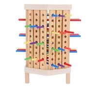minkissy Da Tavolo in Legno Montessori, Impilamento in Legno Per Bambini, Riconoscimento Dei Colori Montessori, Puzzle Matematica Per L'apprendimento