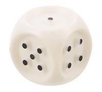 minkissy Dadi Tattili in Braille per Giochi da Tavolo Accessibili, Plastica Bianca Leggera, Puntini in Rilievo per Non Vedenti, per Attività Educative e Sociali