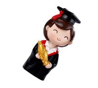 minkissy Decorazione Torta di Laurea in Resina Statuina Medico Cartoon Cake Topper Studente Laureato Accessorio Compatto per Feste e Tavola Dessert
