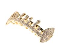 minkissy d'oro zanna gemme dei tuo da griglia punk griglie per griglie per la bocca da uomo griglie della bocca grigliare i rame Golden