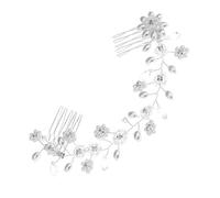 minkissy Elegante Pettine Per Da Sposa in Cristallo Per Matrimoni Feste Ed Eventi Formali in Argento