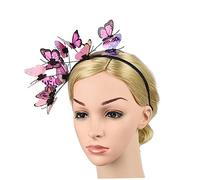 minkissy Fascia Capelli Farfalla Rosa Per Donna Accessorio Moda Brillante Per Feste e Occasioni Speciali Cerchietto Leggero e Unico Idea Regalo Valentina e Compleanno
