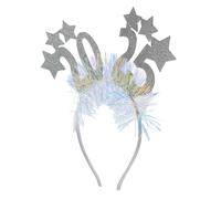 minkissy Fascia Capodanno con Stelle e Numeri Iridescenti Cerchietto Leggero e Resistente per Adulti Accessorio Festivo Riutilizzabile per Cosplay e Foto