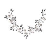 minkissy fascia di perle intrecciate elegant barrette costume hair charms lovable Regali accessori fascia la sposa sarà la fascia per Piscina bracciali a catena strass Silver