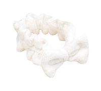 minkissy Fascia Elastica Per Da Donna Per Sport Yoga Doccia Trucco Con Fiocco Comoda E Traspirante Taglia Unica Elegante Copricapo Bianco