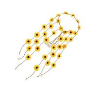 minkissy Fascia Per Capelli Girasole Fascia Per Capelli Fiori e Nappe Floreali Cerchietto Forma Di Girasole Copricapo Fiori