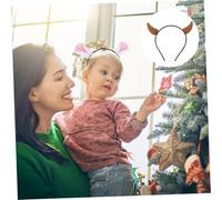 minkissy Fascia Per Con Corna Di Cervo Unica Per Bambini Confezione Da 4 Cerchietto Per Con Corno Di Natale Elementi Natalizi