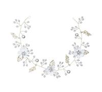 minkissy Fascia Per Con Fiori Da Sposa Fascia Per Con Strass Copricapo Da Sposa Elegante Copricapo Per Compleanno