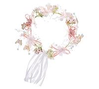 minkissy Fascia Per Ghirlanda Nuziale Copricapo Di Ghirlanda Fascia Da Sposa Ghirlanda Futura Sposa Di Fiori Di Farfalla Cerchietto Per Fasce Per Ragazze Tessuto Colorful