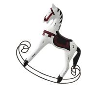 minkissy Figurina Cavallo Dondolo in Legno Vintage Decorazione da Tavolo Artigianale con Dettagli Intagliati Scultura per Ufficio e Casa Atmosfera Calda e Accogliente