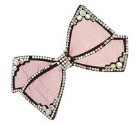 minkissy Fiocco a Forcina Fermagli Per a Farfalla Floreale Decorativo Reti Archi Ragazze Arco Piccolo Che Fa i Primi Passi Nozze Rosso Cristallo