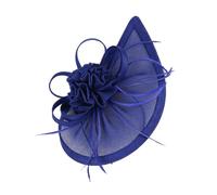 minkissy Fiore di testa a cilindro elegante cappelli con gloria Marina cappelli formali per le donne incantatore di cappello a cilindro Imitazione Blue