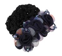minkissy Flower Hair Bun Cover Clip in Mesh Floral Hair Net for Ballet Work for Nurses Stewardesses and Daily Wear